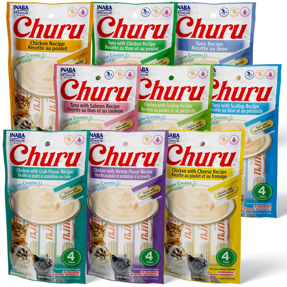 INABA Churu, tubo-cremoso de atún, premio sabroso para tu gato y ayuda a la hidratación