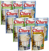 INABA Churu tubería de puré cremoso para gatos, alta humedad e variedad de sabores