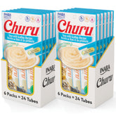 INABA Churu atún con vieiras en tubo, puré cremoso para premiar y hidratar al gato