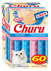 INABA Churu tubo de atún, snack húmedo y bajo en calorías para hidratar sin exceso.