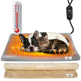 Cama de gato inanil con calor ajustable para comodidad durante todo el día.
