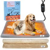 Cama calefactable inanil para perros con seis ajustes de temperatura para mayor confort.