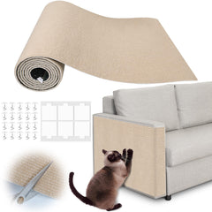 Protector Inchoco de garras para gatos sobre superficie de fieltro grueso protege muebles.