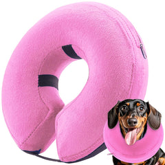 Infisu collar inflable para perro, frente, comodidad suave para recuperación.