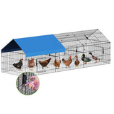 INJOPEXI gallinero metálico de 130x40x39 pulgadas con cubierta para exterior.