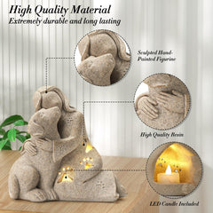 INLOMEM escultura de resina para recuerdo de perro, alta y duradera.