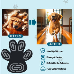 Protector INNERZEN para perros mayores en piso de madera, mayor seguridad.