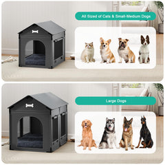 INRLKIT casa-perro-ventana-cortinas, iluminación agradable y privacidad para tu mascota