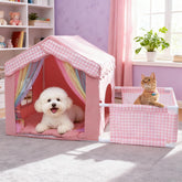 INRLKIT Princess: vista interior de la casa para perros, espacio cómodo y seguro.