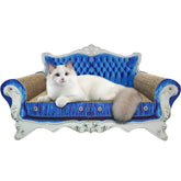 INRLKIT Sillón rascador de cartón en vista completa, comodidad lujosa para gatos.