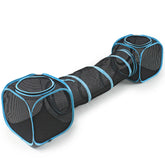INTURN tent para gatos con dos cubos, espacio de juego seguro y cómodo.
