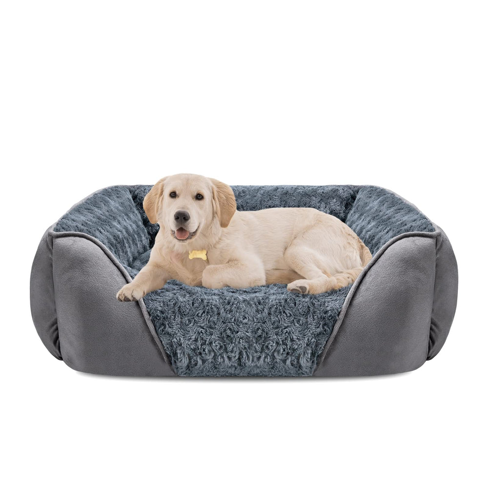 Cama INVENHO para perros grandes, vista general, soporte estable para descansar.