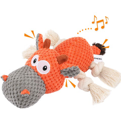 IOKHEIRA juguete peluche perro naranja zanahoria, ideal para morder y consolar.