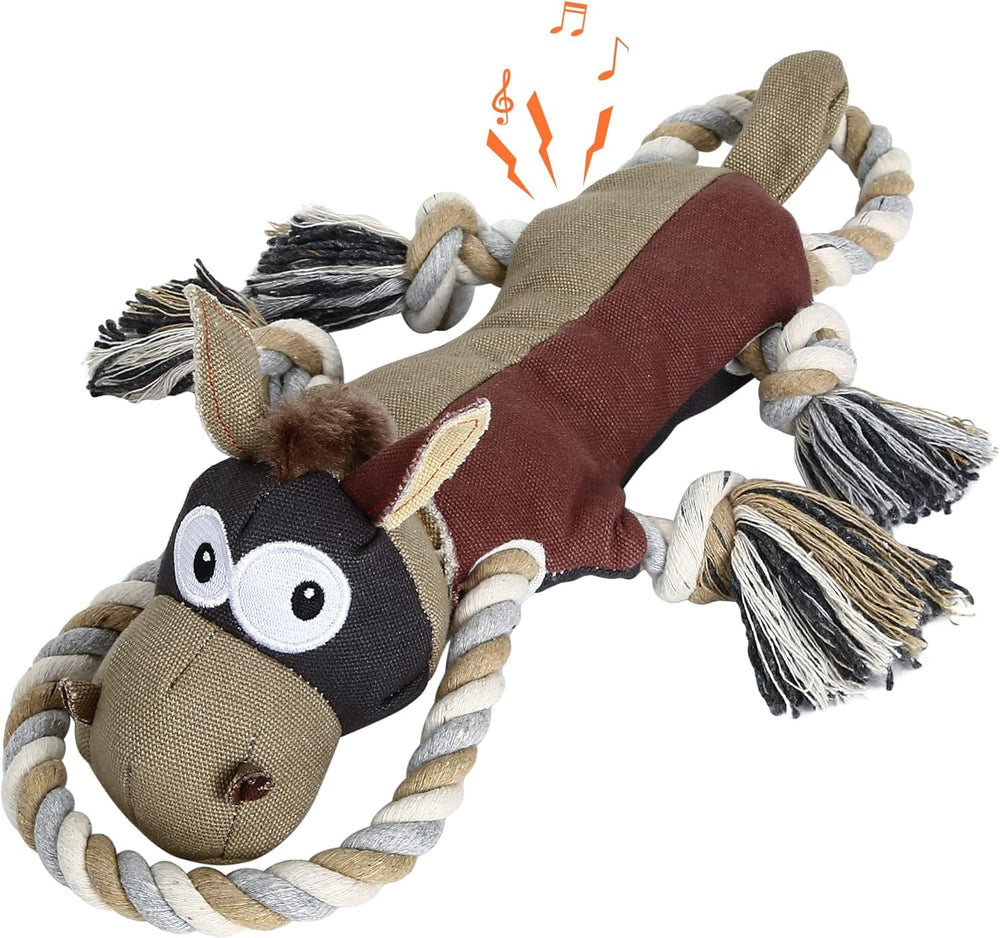 IOKHEIRA Juguete para perro, doble capa de lona, duradero para mordidas fuertes.
