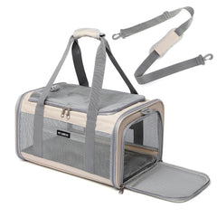 ioview bolso transporte mascotas khaki pequeno, ligero y cómodo.
