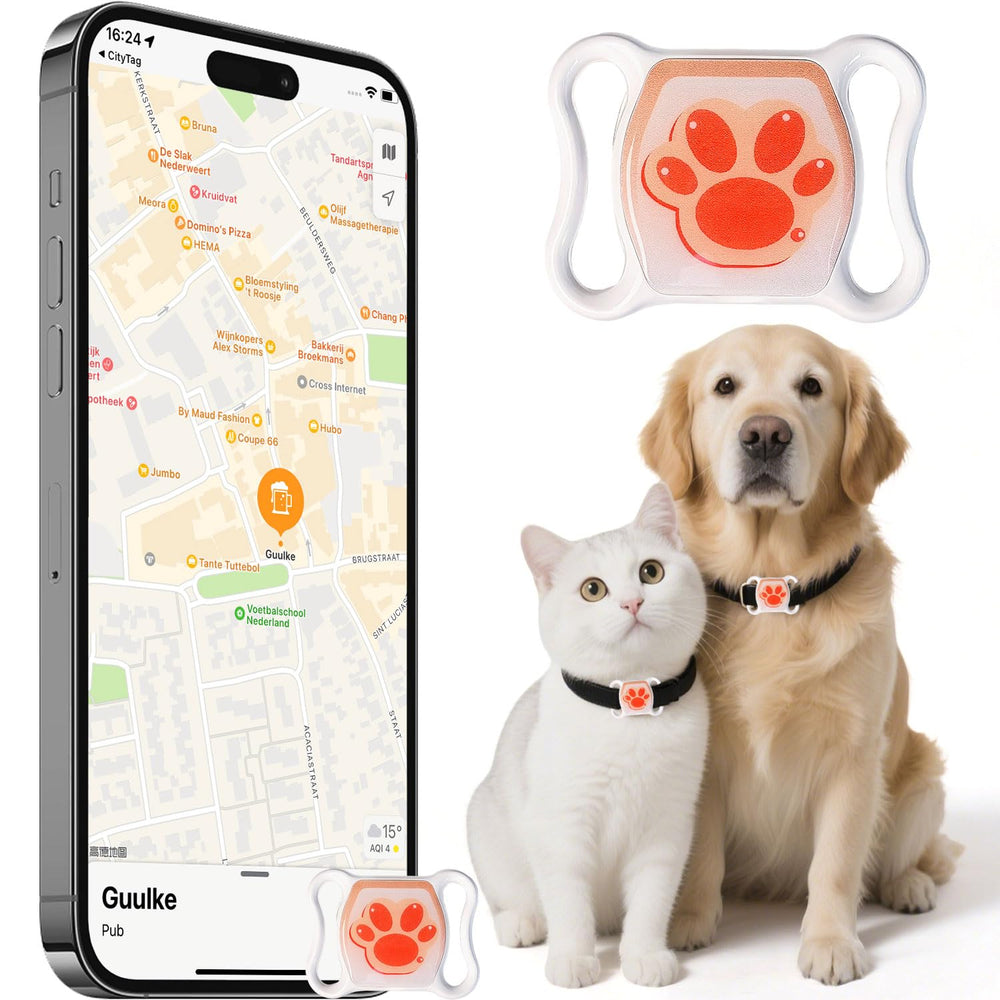 IOYDC localizador para gatos, etiqueta ligera para collar, facilita rastreo en tiempo real.