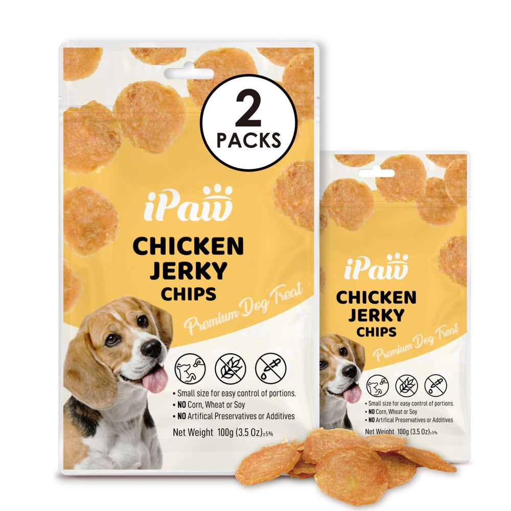 iPaw Chips de Pollo: trozos pequeños para entrenamiento diario y recompensas.