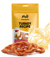 iPaw golosinas de pavo para perro en anillo con hígado de pato, sabor intenso