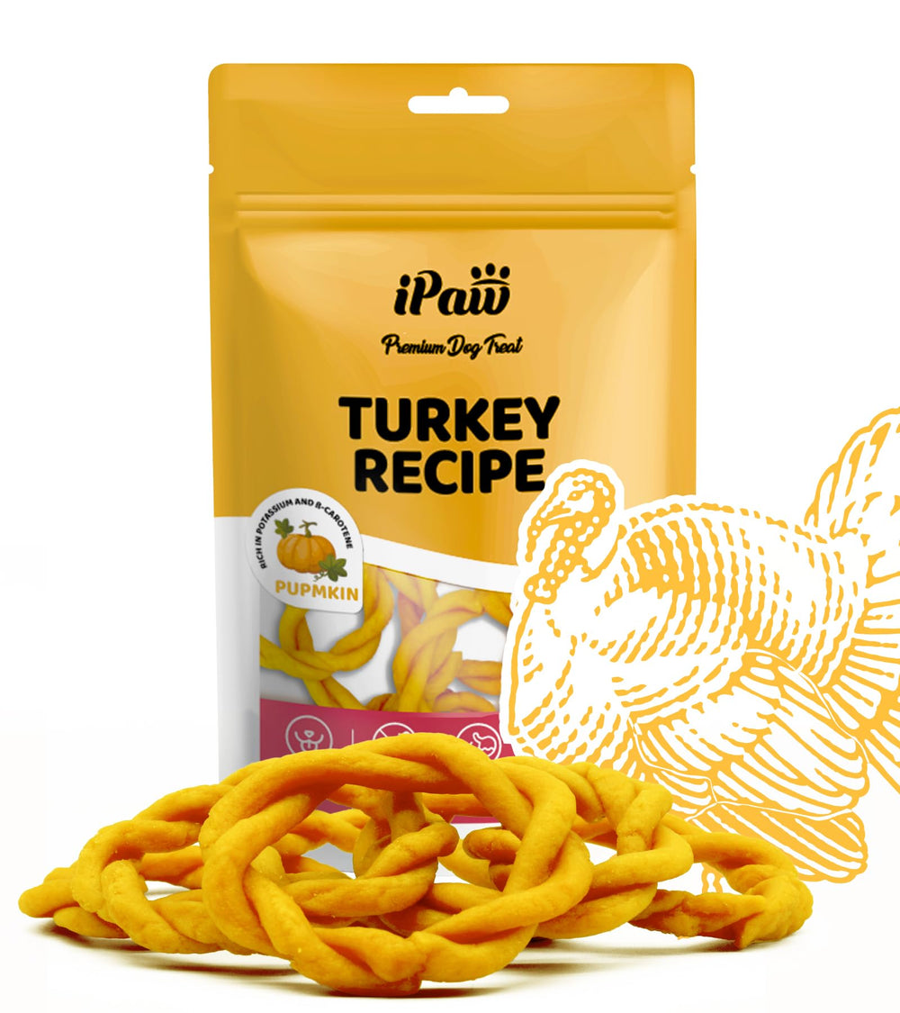 iPaw premios de pavo para perros: anillo de calabaza para entrenamiento