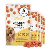 iPaw Tots de Pollo: empaque práctico para almacenamiento tras entrenamiento.