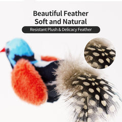 ipawspace juguetes para gatos con menta gatuna, sonido realista del pajaro.