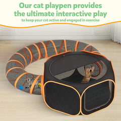 ipetstation playpen gatos exterior amplio: espacio para explorar con comodidad.