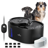 iPettie cascada para perros, flujo de agua estable y gran capacidad de 203 onzas.