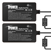 iPower calentador reptil 4W 4x7, superficie cálida para terrario.