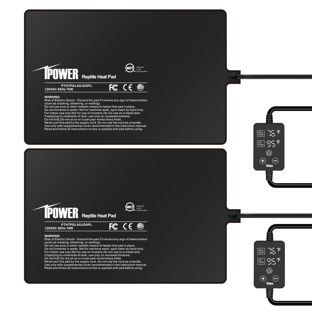 iPower manta calefactora 8x12 con termostato ajustable para reptiles
