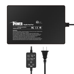 iPower calentador-terra-8x12 ofrece calor estable para tortugas y serpientes.