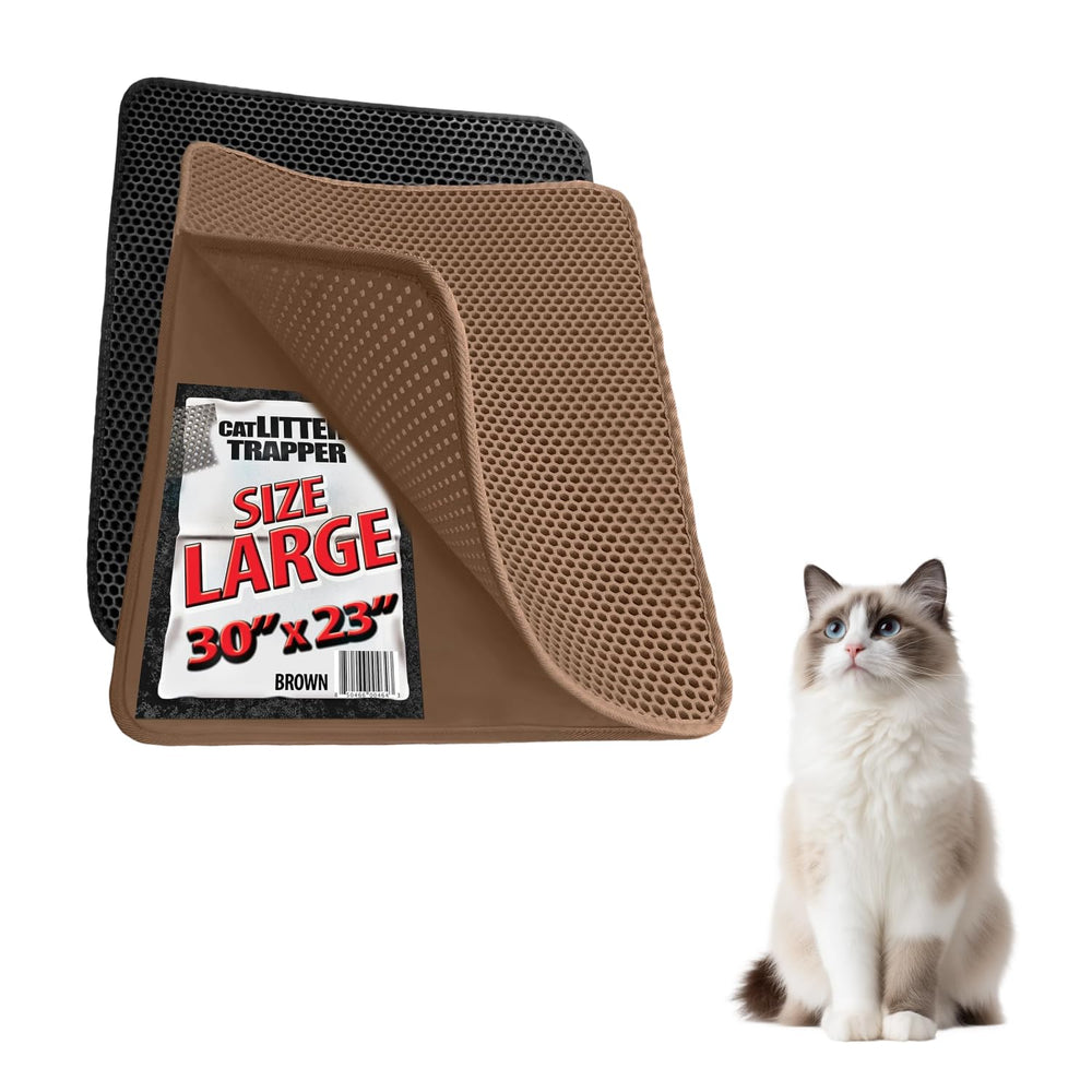 iPrimio alfombrilla grande para arena de gatos atrapa polvo y evita desorden