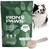 Iron Paws polvo verde para perros mejora la salud dental y aliento fresco