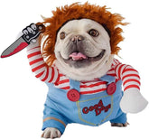 ISMARTEN disfraz para perros peligroso frente, ideal para fiestas de Halloween