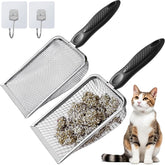 ISYOKE cuchara para arena de gato con malla 3mm, filtrado fino de piezas pequeñas.