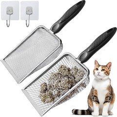ISYOKE cuchara para arena de gato con malla 3mm, filtrado fino de piezas pequeñas.