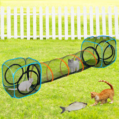 ITENT tunel de juego colapsable para gatos, ideal para explorar y ejercitarse