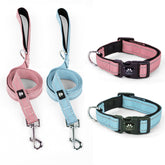 IVY&LANE collar reflectante azul, mayor visibilidad nocturna para perros.