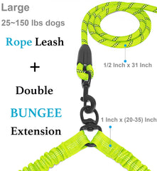 iYoShop extensión de bungee doble de 20 a 35 pulgadas absorbe choques en perros activos