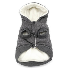 Izefia capa para perro hoodie, vista lateral, muestra ajuste cómodo.