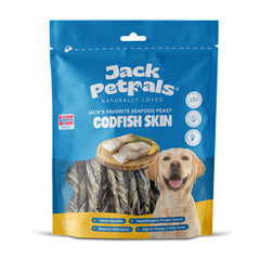 Jack PetPals piel de bacalao premium para recompensa sabrosa y saludable