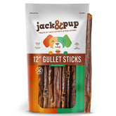 Jack&Pup Gullet Jerky en empaque de 12 pulgadas, para perros pequeños, ideal como snack natural