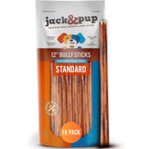 Jack&Pup palito masticable mediano de 12 pulgadas para perros grandes, masticación segura.