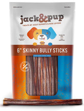 Jack&Pup palitos bully delgados de 6 pulgadas en pack de 30 para perros pequeños.