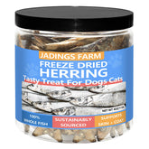 JADINGSFARM arenque salvaje liofilizado para perros, snack proteico