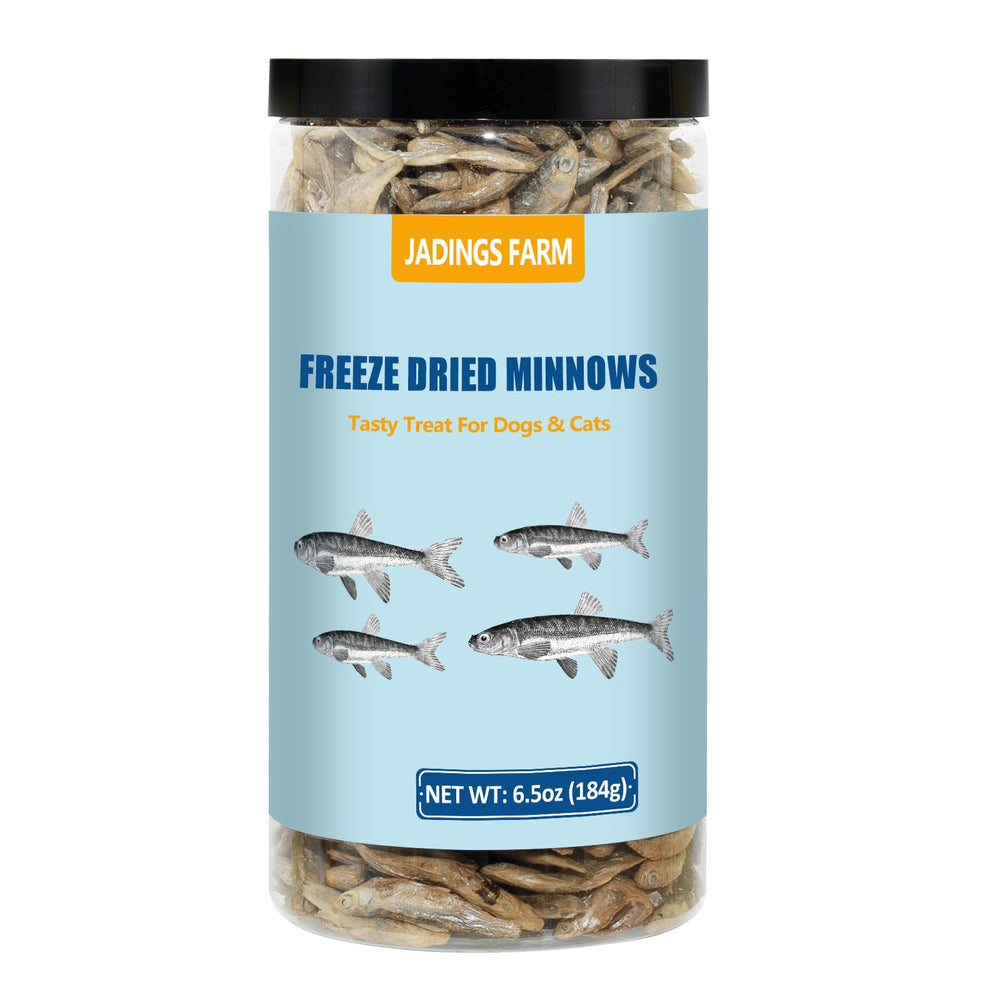 JADINGSFARM Minnows: lata abierta, snack natural para mascotas con alto contenido de proteína.