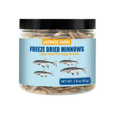 JADINGSFARM pececillos liofilizados en envase principal, snack natural para mascotas.
