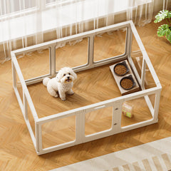 Jalove corral interior con montaje fácil, ideal para espacios pequeños.