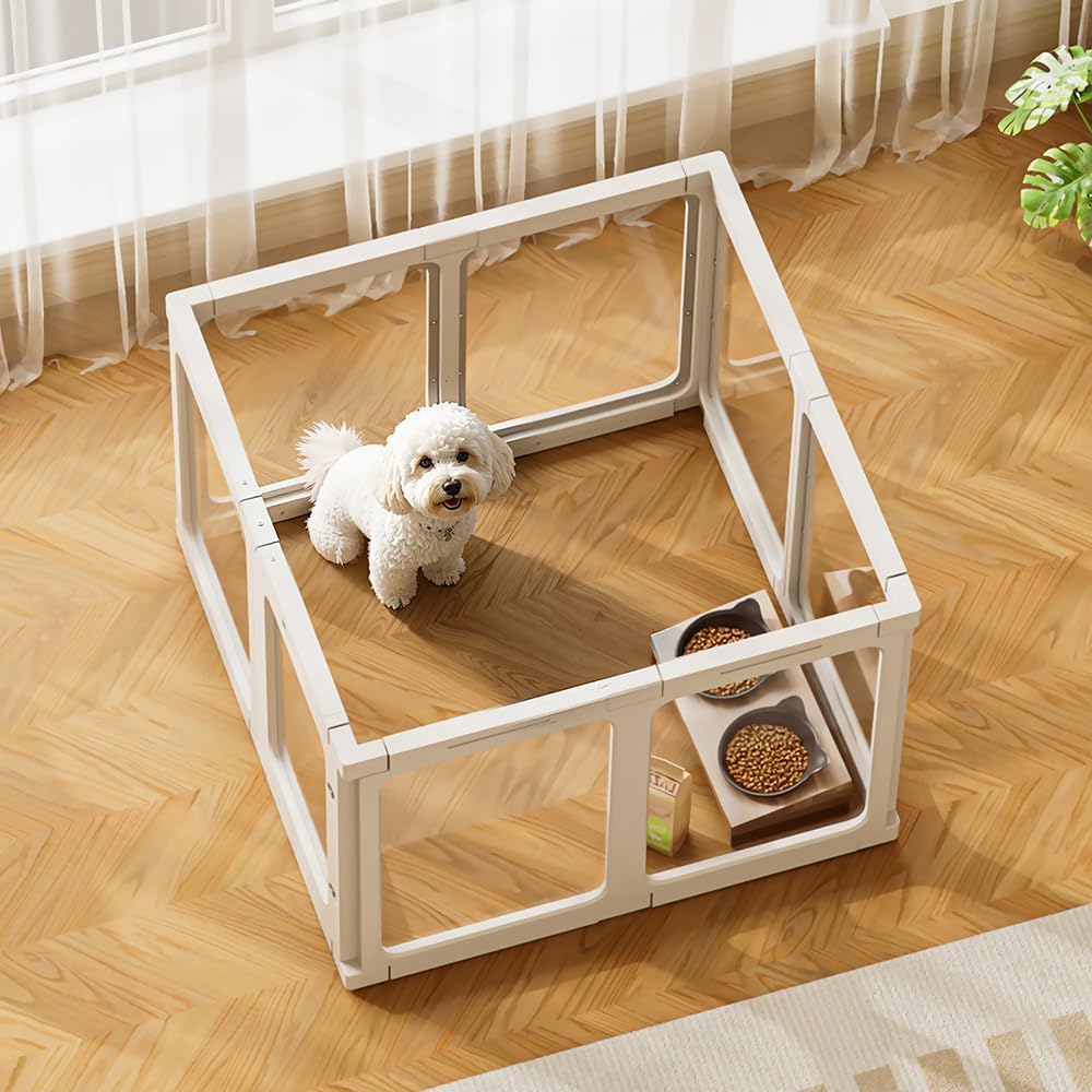 Jalove Playpen para perros, diseño moderno que facilita supervisión y confort.