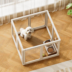 Jalove Playpen para perros, diseño moderno que facilita supervisión y confort.