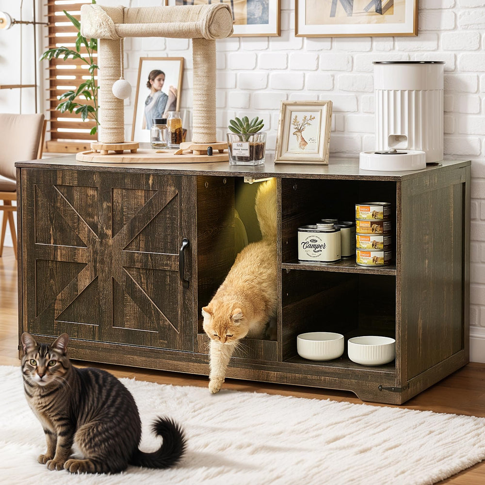 JanflyHome armario oculto para caja de arena, diseño discreto para el baño del gato